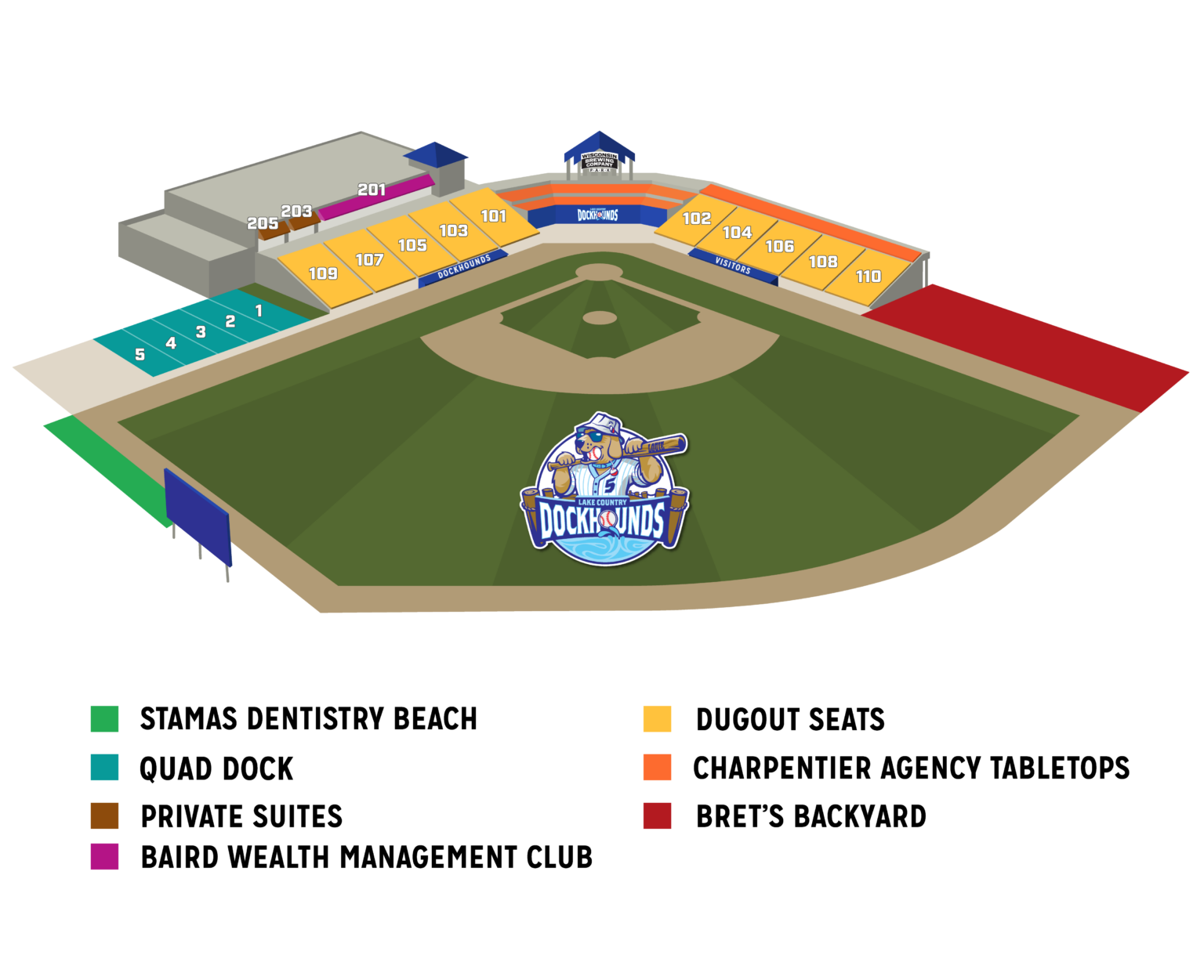 Stadium Map Lake Country DockHounds