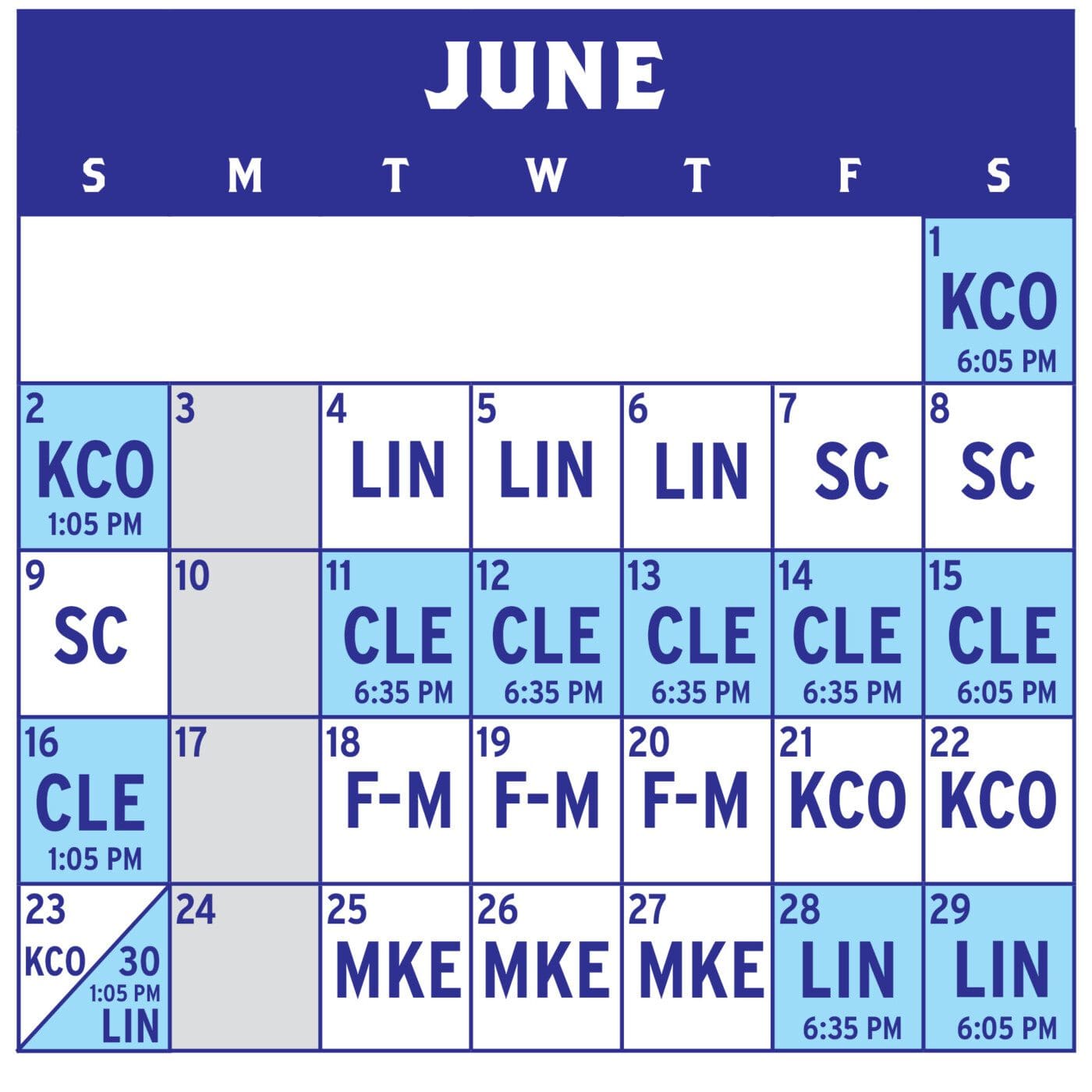 Schedule - Lake Country DockHounds