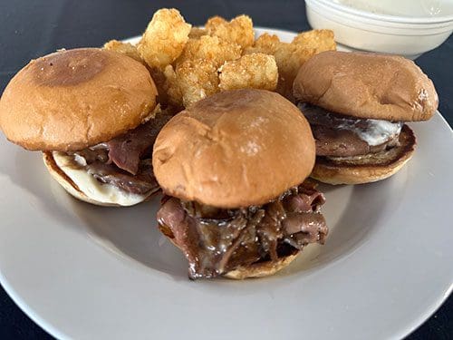 Sliders from WBC Park's DockHaus Brewery and Restaurant