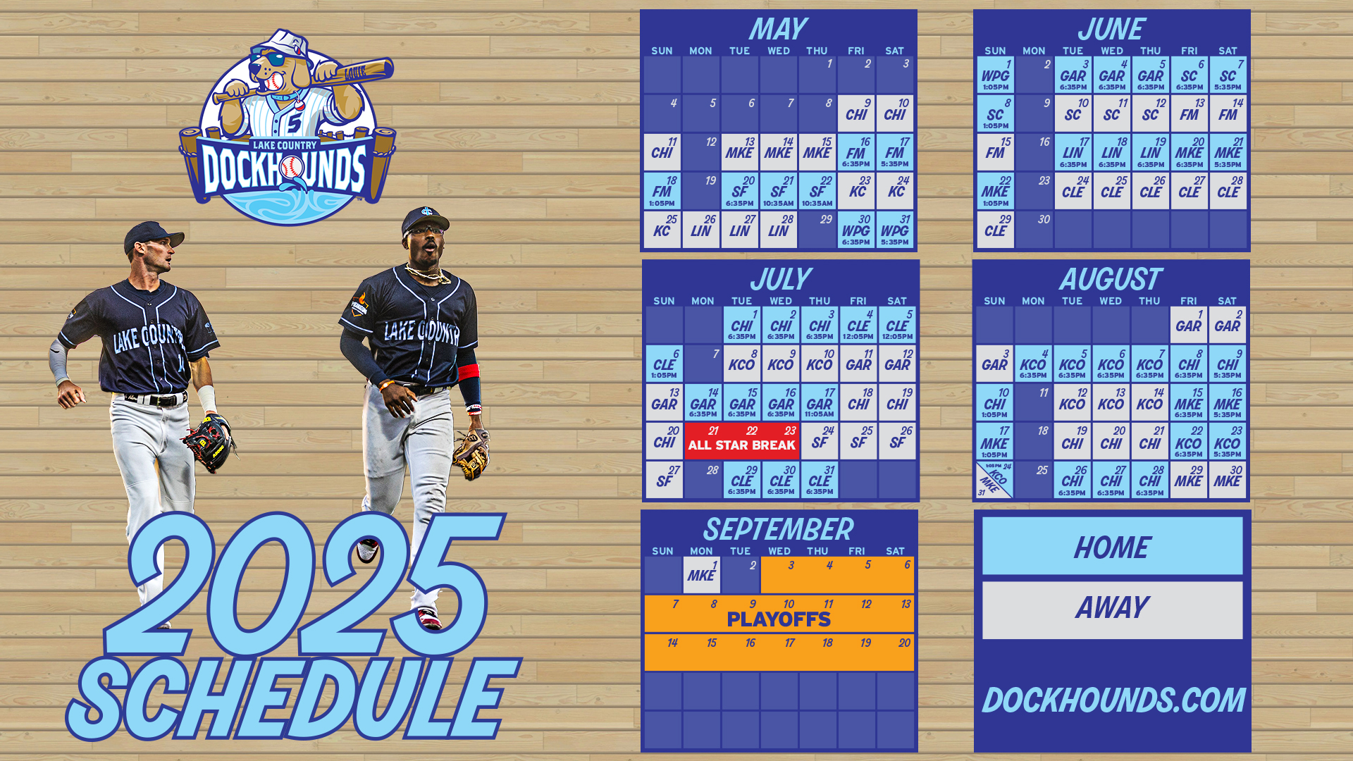 2025 DockHounds Schedule